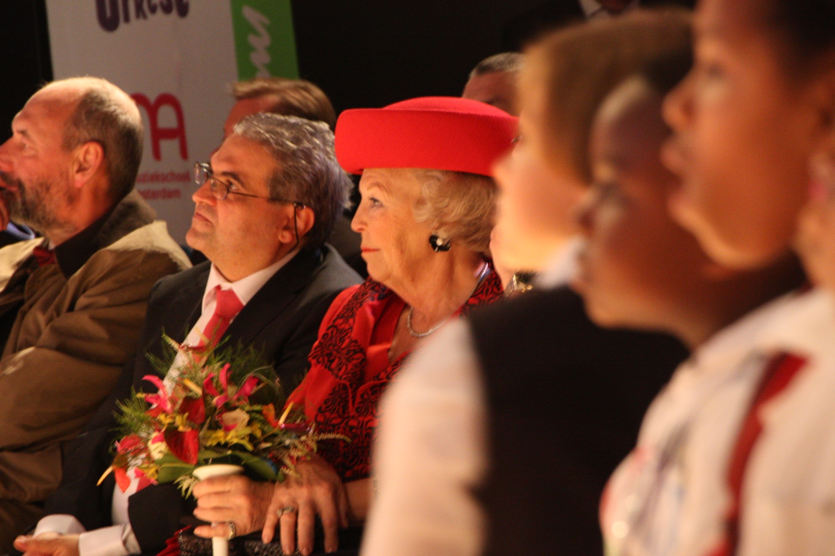 H.M. Koningin Beatrix bezoekt concert Leerorkest - Leerorkest